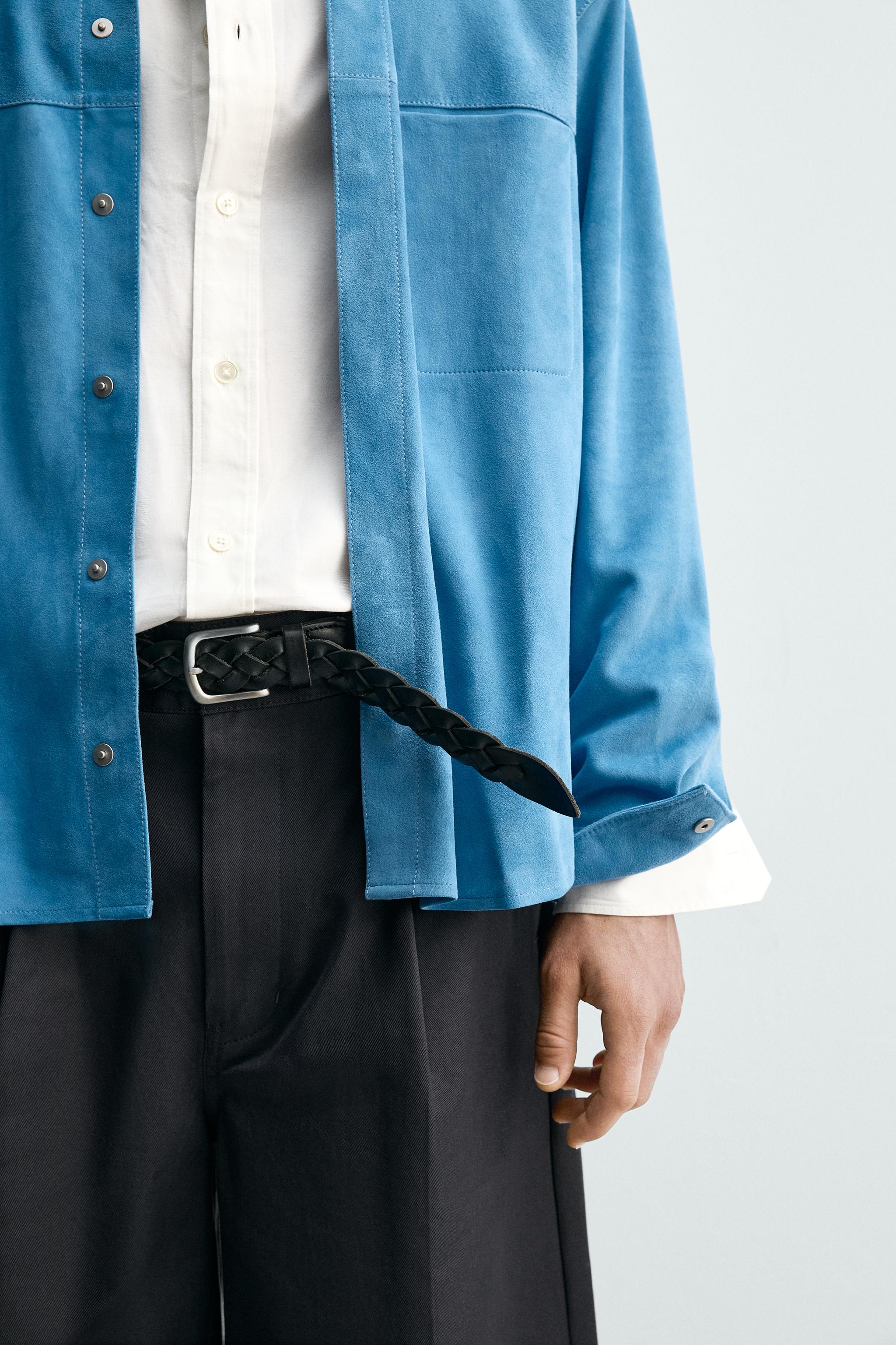REGULAR FIT SUEDE LEATHER OVERSHIRT